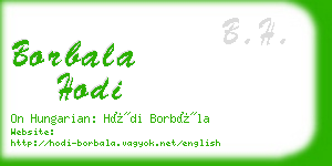 borbala hodi business card